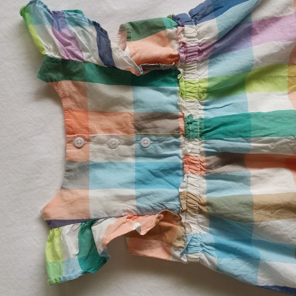 babyGap flutter sleeve picnic gingham dress 24 months - Picture 7 of 8